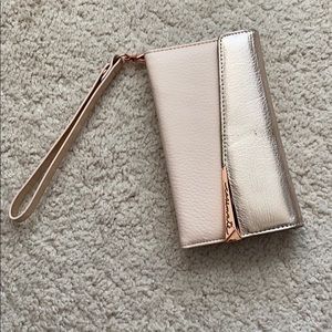 Rose gold and blush casemate iPhone X case wallet